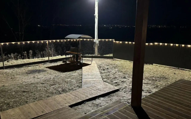The house overlooks the river