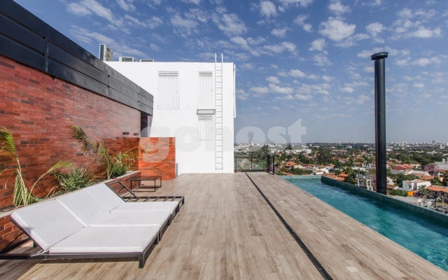 Apartamento de cabaña rústica con cama King 1D009