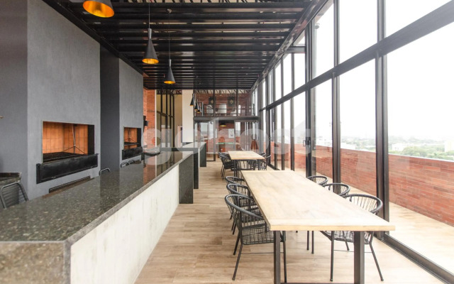 Apartamento de cabaña rústica con cama King 1D009