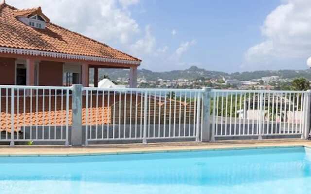 Apartment With 2 Bedrooms in Le Robert, With Wonderful sea View, Pool