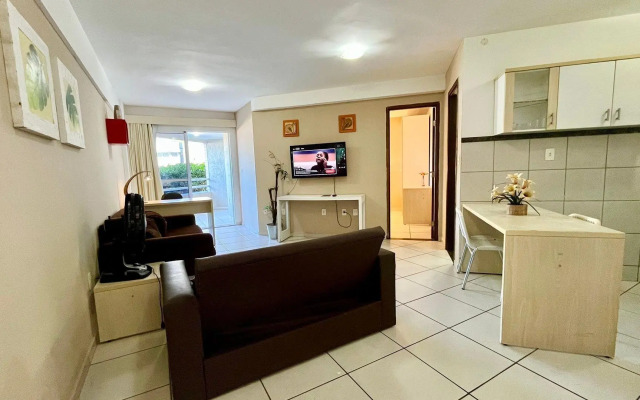 Terrazzo 110 Ponta Negra Praia Flat - NBI - 54 m2 - Smart Tv