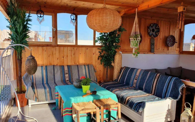 Art riad au bord de la mer