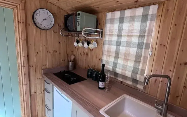Shepherds Hut With Hot Tub