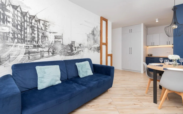 Aesthetic Deep Blue Apartment by Renters