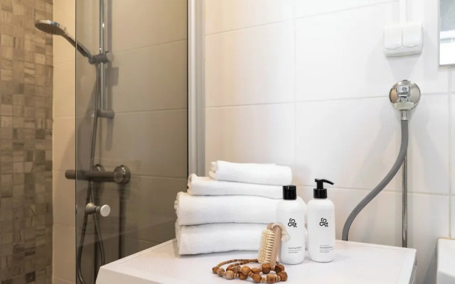 A bright wooden studio for four