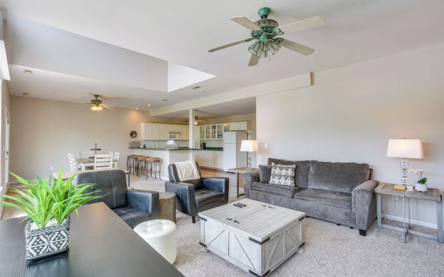 Dock Access + Lake View: Sunrise Beach Escape