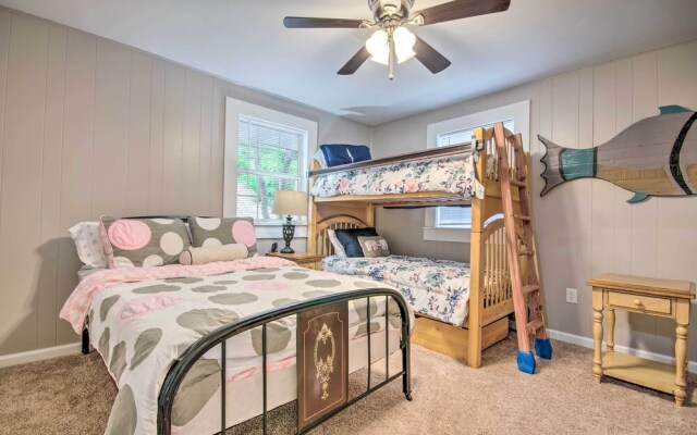 Lakefront Rocky Mount Escape w/ Dock & Grill!