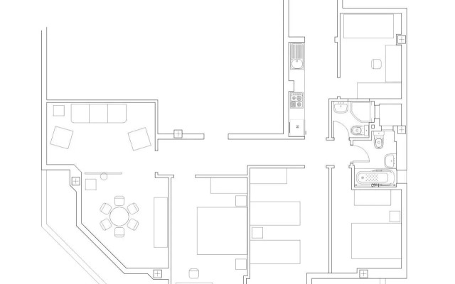 4 BEDROOMS -SENECA Center Apartment