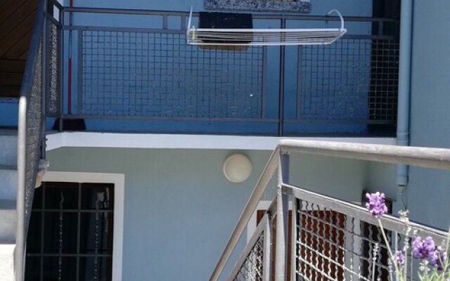 Little Blue House in Medioeval Court