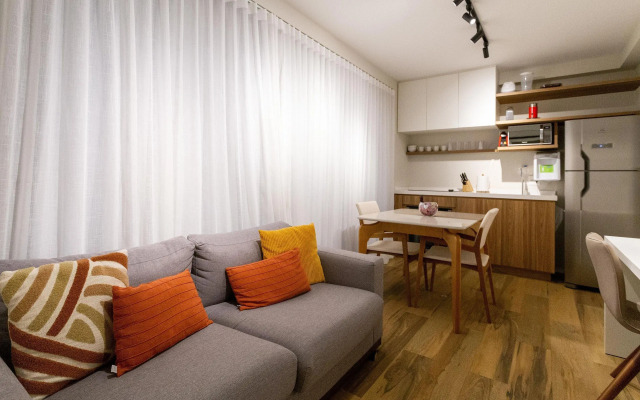 Apartamento novo, silencioso e com infraestrutura de lazer na Vila Madalena.
