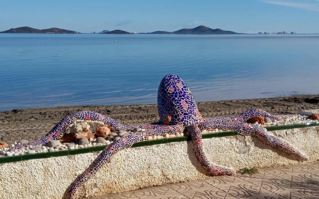 On the sandy uncrowded beach of Los Urrutias