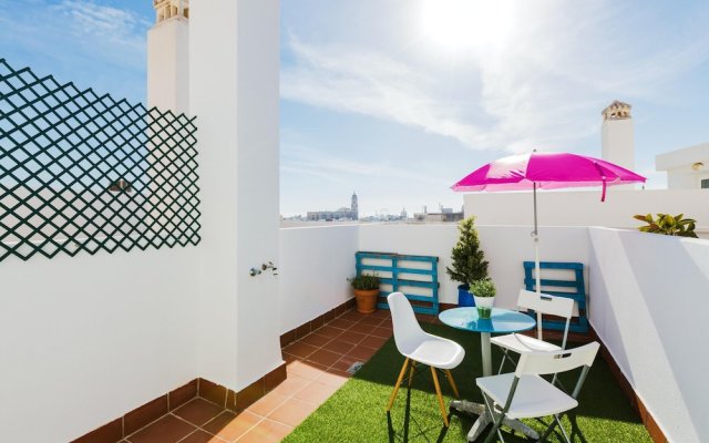 Studio In Malaga, With Wonderful City View, Furnished Terrace And Wifi