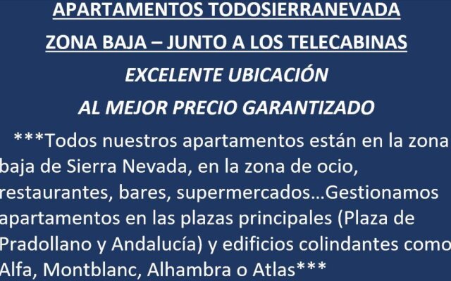 TODOSIERRANEVADA ZONA BAJA - EDIFICIO ATLAS - VISTAS A LA MONTANA - Junto a los Telecabinas