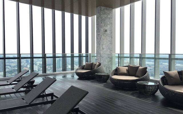 1br Park24, Lux Condo City Cente, 500m bts E5, Skytop Pool