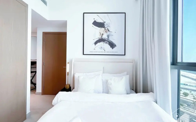 Cozy 1BR With Balcony & Views in Azizi Fawad