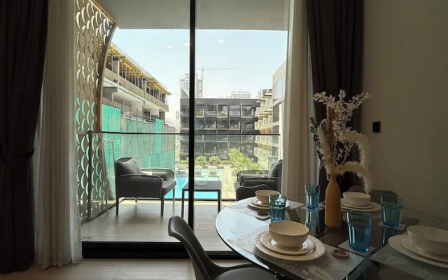 Manzil-1BR in JVC with Pool View