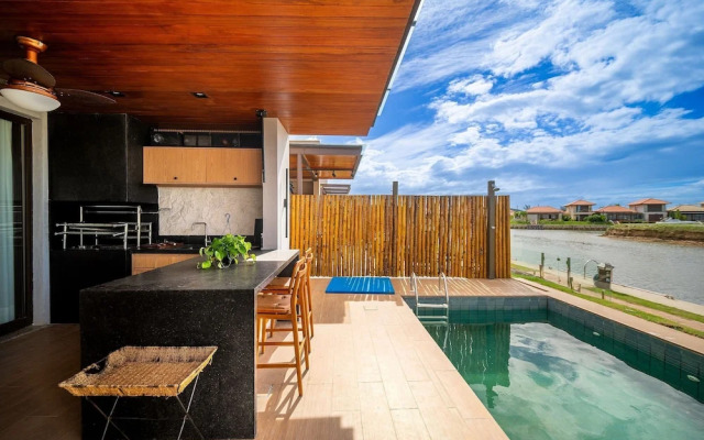 Bz14 Casa piscina e píer de Jet no Canal
