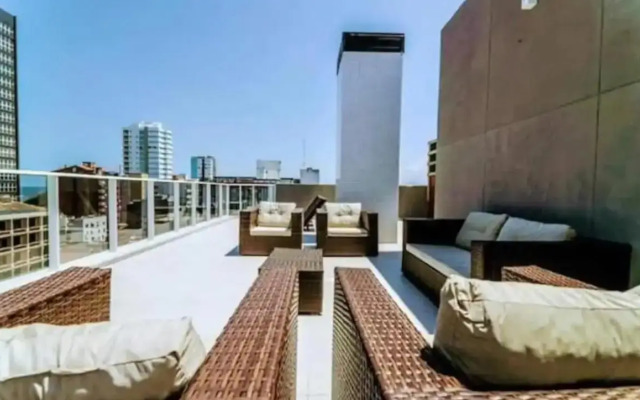 Flat no centro a 250 metros da praia