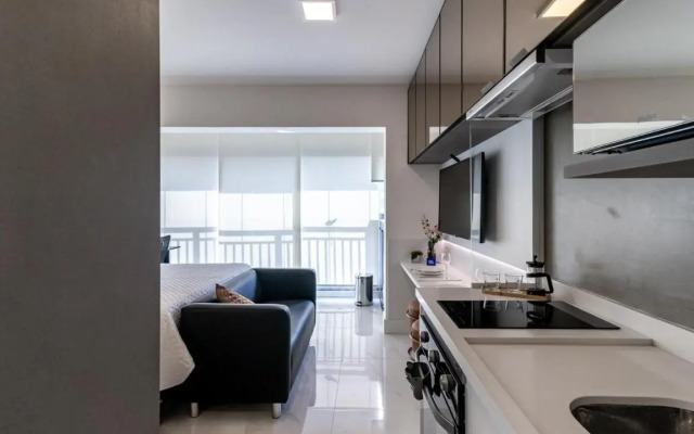 Studio de luxo mobiliado em Moema