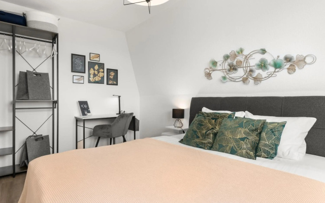 Design Apartment in Messe & Rheinnähe I Netflix I Küche