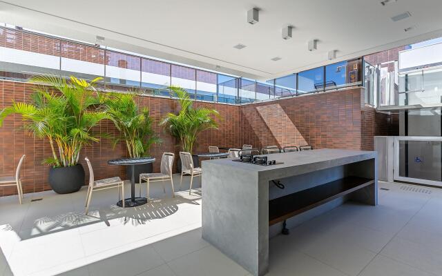 Vista parcial do MAR na varanda em Jurerê #JA24