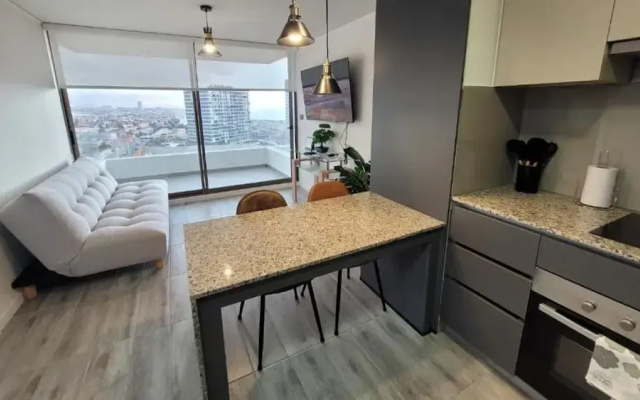 Hermoso depto de 1D terraza y vista mar