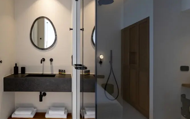 Mykonos Town Black Villa with Cave Heated Pool