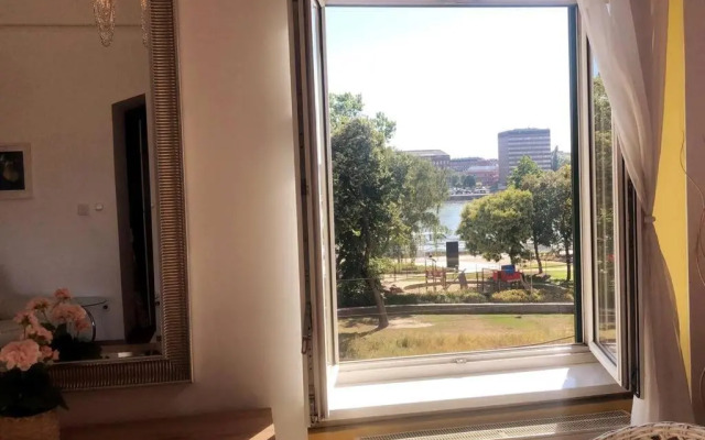 Park Danubes view central market Budapest