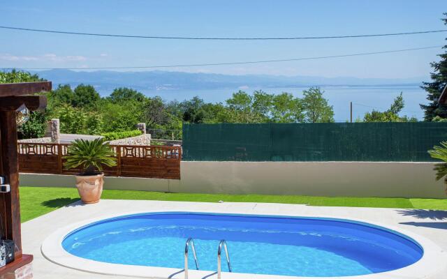 Beautiful villa with sea view and pool located near Opatija