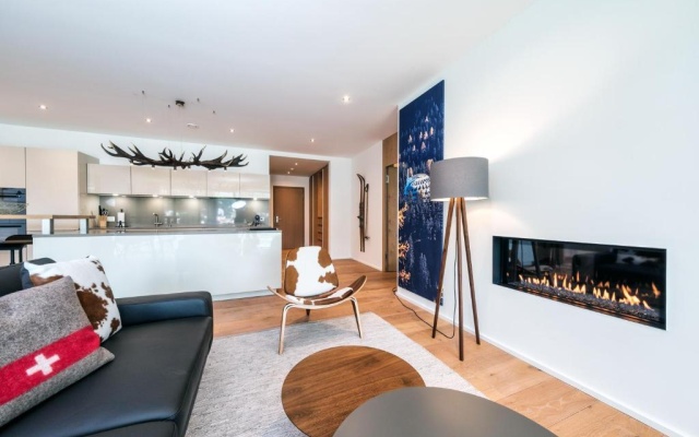 Alpen panorama luxury apartment with exclusive access to 5 star hotel facilities – Guest Rooms – Davos