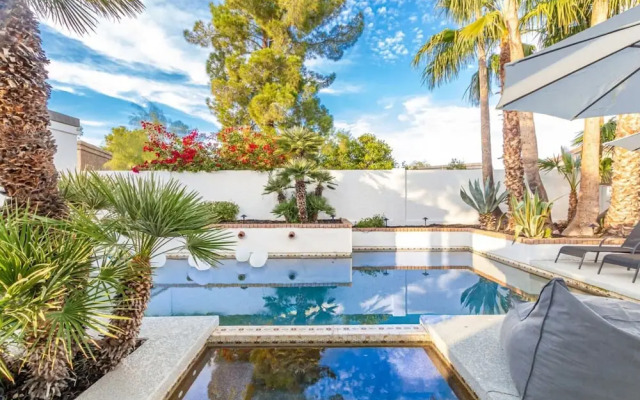 Modern-terranean Retreat 2 Masters Pool Spa Games