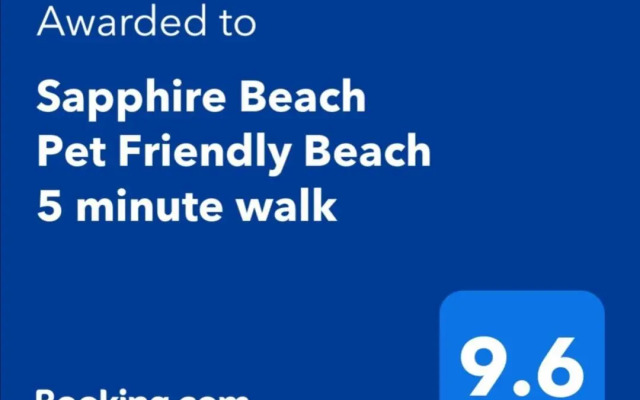 Sapphire Beach Pet Friendly Beach 5 minute walk