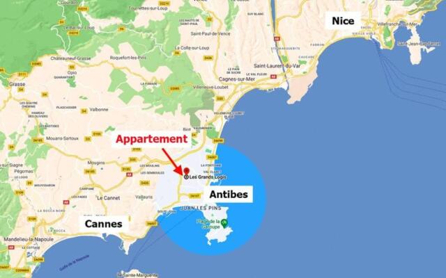 Casalionelantibes Appartement de 70m2 avec jardins et parking