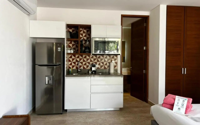 Modern studio spa & gym at Central Park Tulum