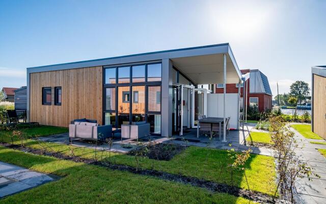 Modern Chalet With Beautiful Terrace, in Friesland