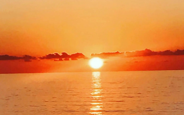 Apartment window on the sea