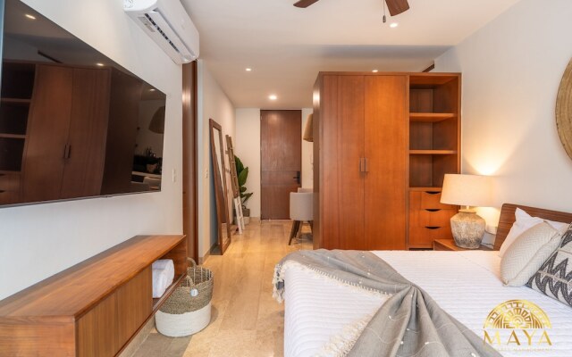 NHOA 112B Lux 1BR Condo Plunge Pool in Aldea Zama