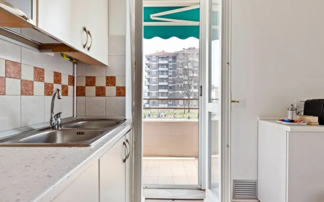 Red Subway Line Modern Flat