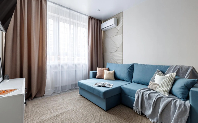 Стильная квартира с качелями в ЖК Самолет