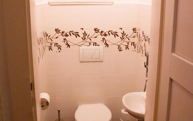 Blue apartment in beautiful English style garden with atmosphere