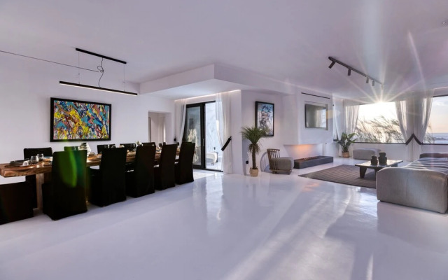 Mykonos Town Black Villa with Cave Heated Pool
