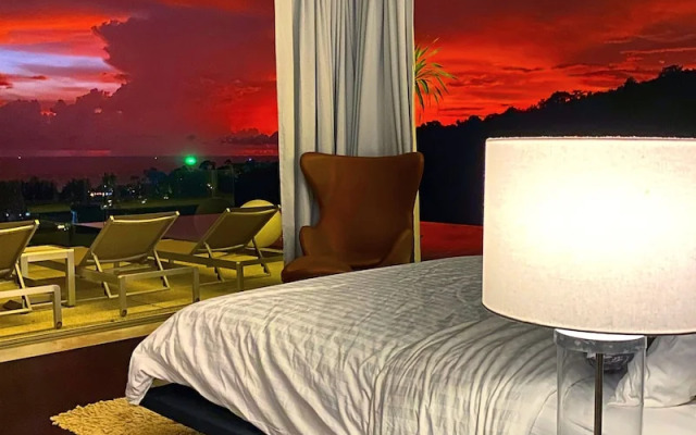 "panoramic Seaview 650sqm 4br Pool Villa 2 min Drive to Naithon Beach"