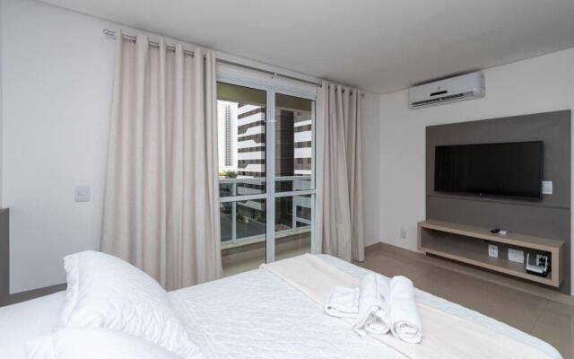 Flat mobiliado no Edifício The Expression - Setor Bueno - TH505