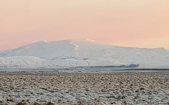 Hekla Cabin 1 Volcano and Glacier View