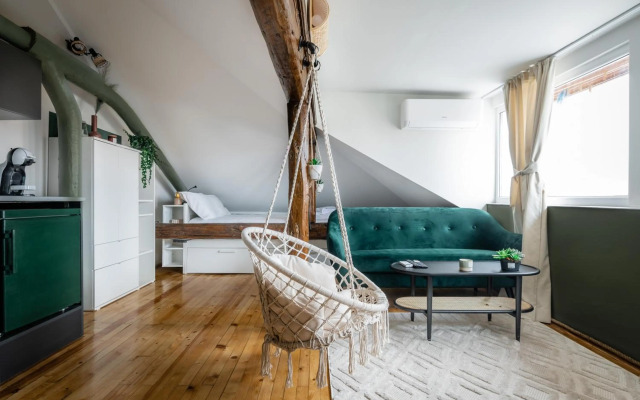 * The Sky-View Studio * in Cozy Boho Style