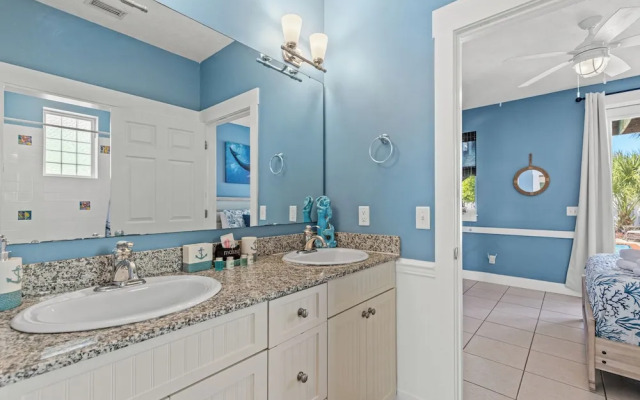 Seafoam Beautiful 3BR Home With Heated Private Pool - 4 Min Walk to Beach!