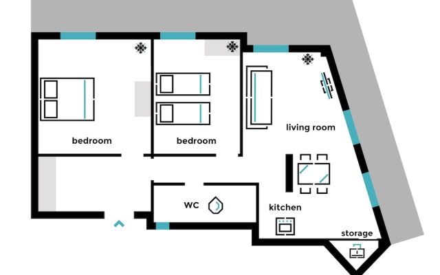 UPSTREET Minimal 2BD Apt-Lycabettus view