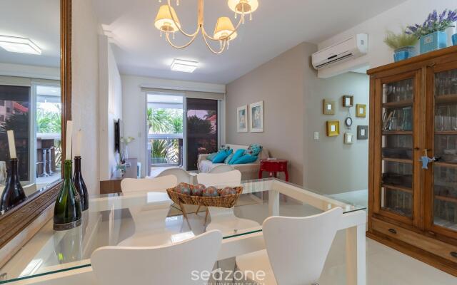 Belo apto c/ churrasqueira a 700m da praia BDJ0105