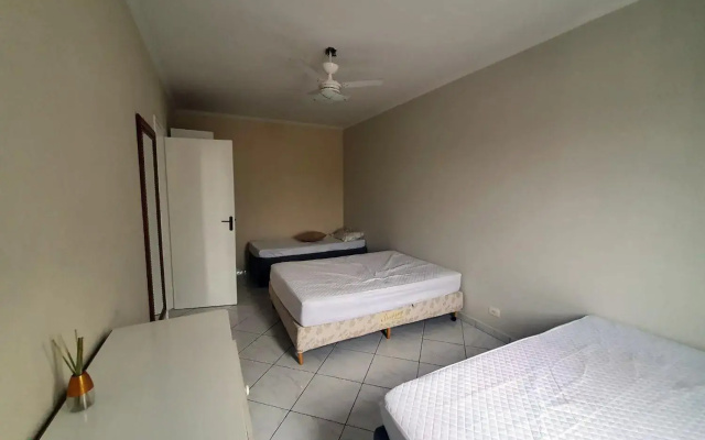Apartamento confortável na orla da praia de Santos