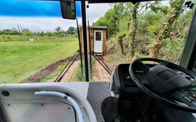 Double Decker Bus on an Alpaca Farm Sleeps 8